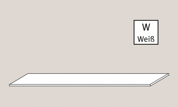 Hammerbacher QRS Zubehoer Einlegeboden weiss 60cm