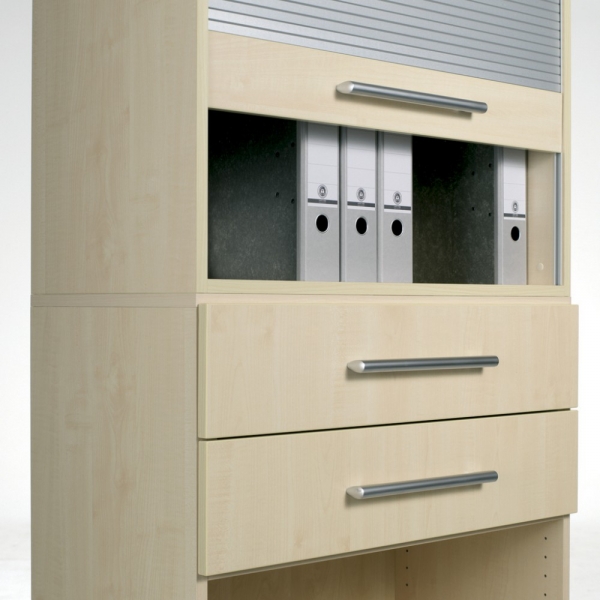 Geramoebel FLEX Zubehoer Schubkasteneinsatz lichtgrau 80cm/1OH