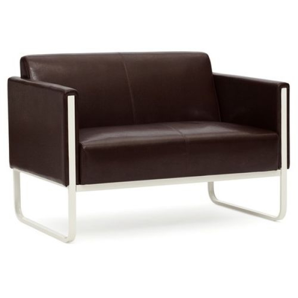 Bueroland CORNA Loungesofa Kunstleder braun zweisitzig