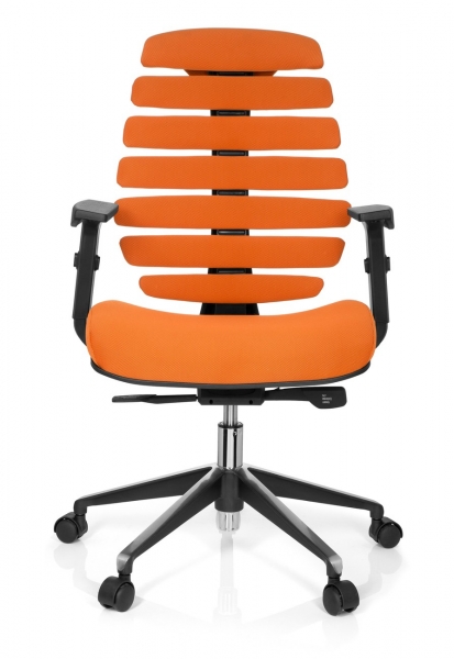 Bueroland KANA Drehstuhl Stoff schwarz/orange