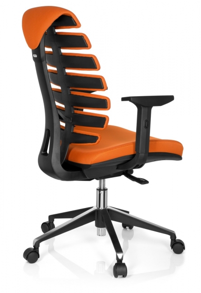Bueroland KANA Drehstuhl Stoff schwarz/orange