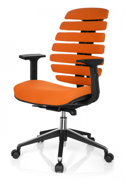 Bueroland KANA Drehstuhl Stoff schwarz/orange