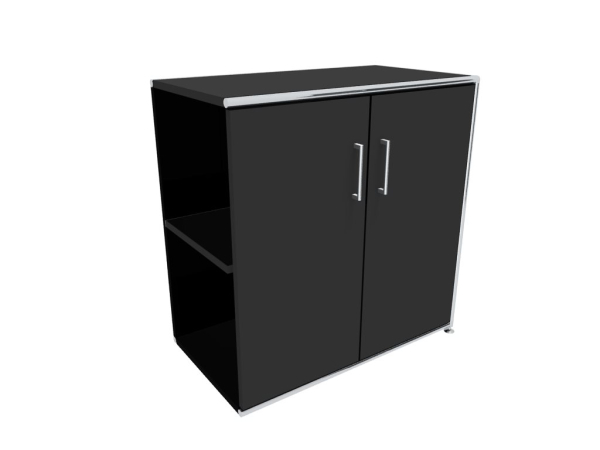 Bosse FAST Aktenschrank Anbauschrank schwarz 80cm/2OH