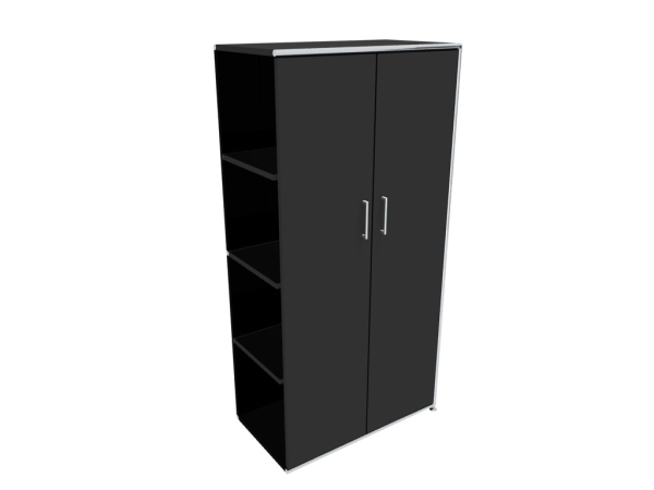 Bosse FAST Aktenschrank Anbauschrank schwarz 80cm/4OH