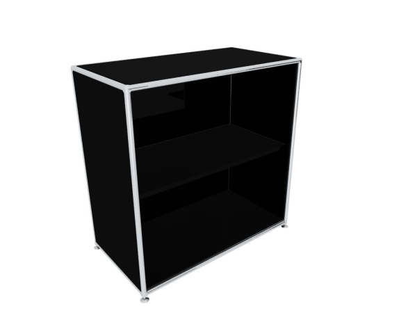 Bosse FAST Aktenregal Grundregal schwarz 80cm/2OH
