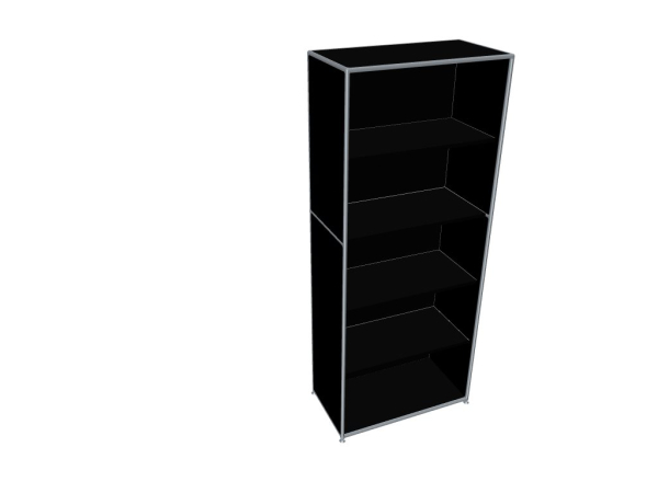 Bosse FAST Aktenregal Grundregal schwarz 80cm/5OH
