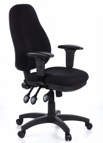 Bueroland PAMPLA Drehstuhl Stoff comfort schwarz