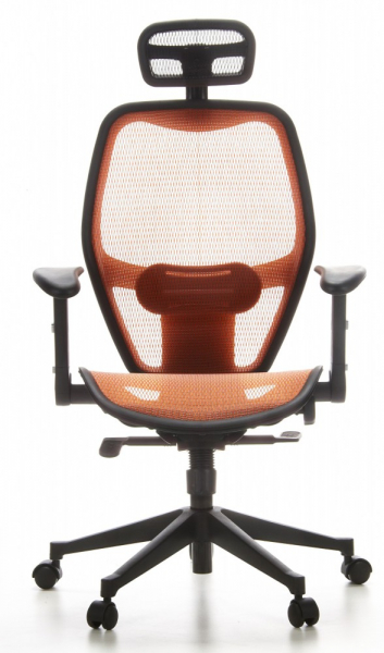Bueroland MILAN Drehstuhl Netzstoff orange