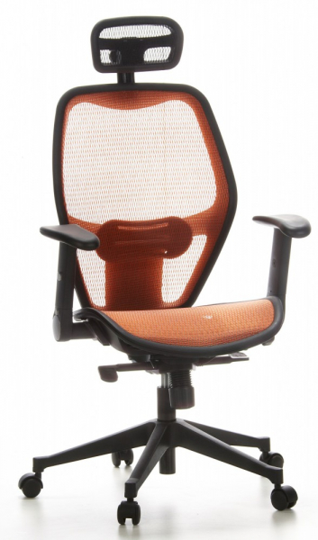 Bueroland MILAN Drehstuhl Netzstoff orange