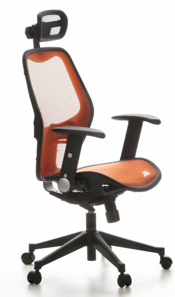 Bueroland MILAN Drehstuhl Netzstoff orange