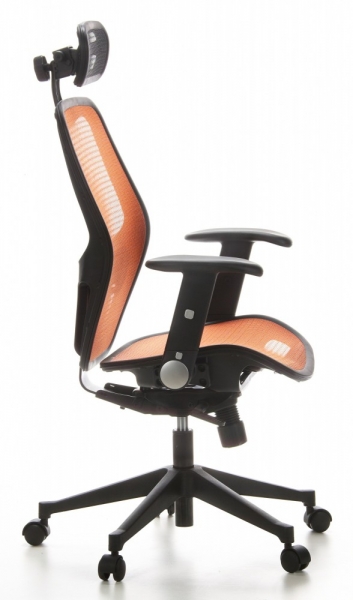 Bueroland MILAN Drehstuhl Netzstoff orange