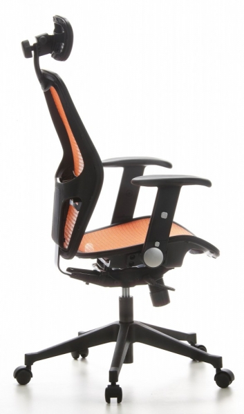 Bueroland MILAN Drehstuhl Netzstoff orange