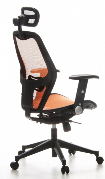 Bueroland MILAN Drehstuhl Netzstoff orange