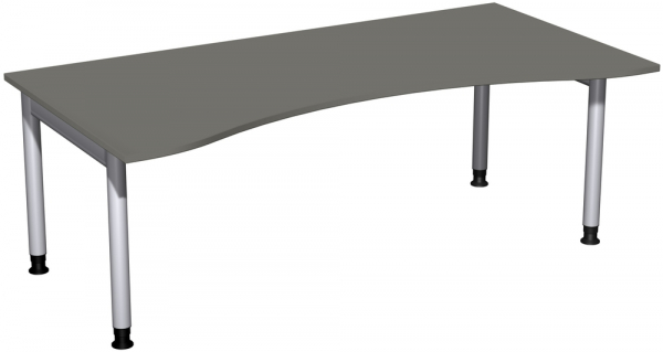 Geramoebel-4-Fuss-Pro-Ergonomieform-Schreibtisch-hoehenverstellbar