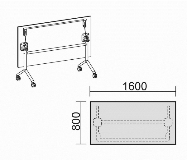Geramoebel-Klapptisch-schema