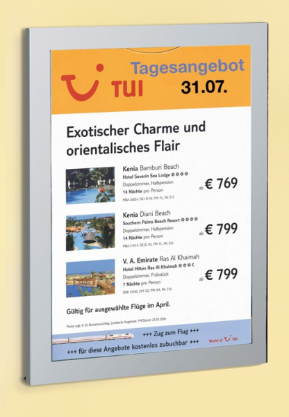 Kerkmann DAILY Infoträger Stahl alusilbern A3 Kerkmann DAILY Infoträger Stahl alusilbern A3