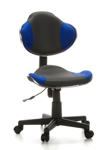 Bueroland CHILD Kinderdrehstuhl Stoff grau/blau