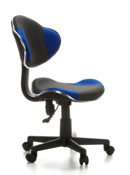 Bueroland CHILD Kinderdrehstuhl Stoff grau/blau