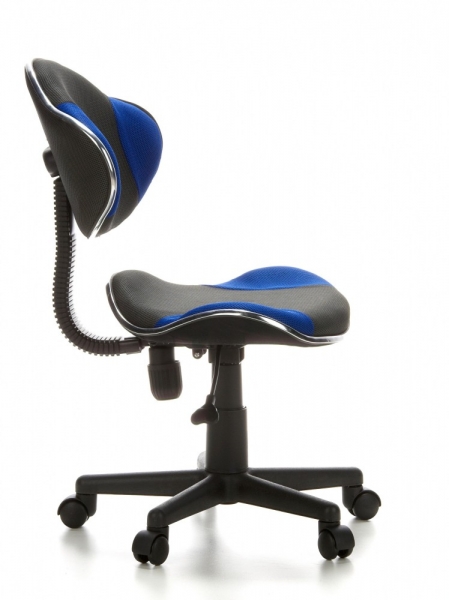 Bueroland CHILD Kinderdrehstuhl Stoff grau/blau