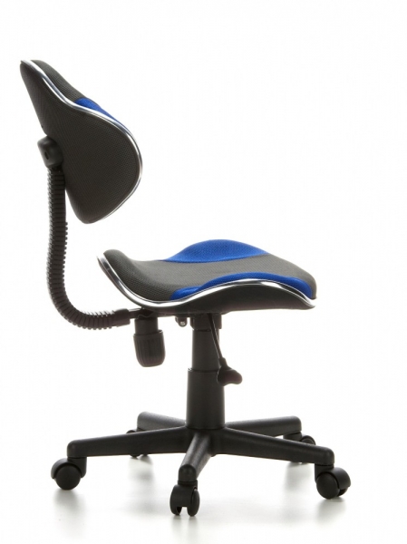 Bueroland CHILD Kinderdrehstuhl Stoff grau/blau
