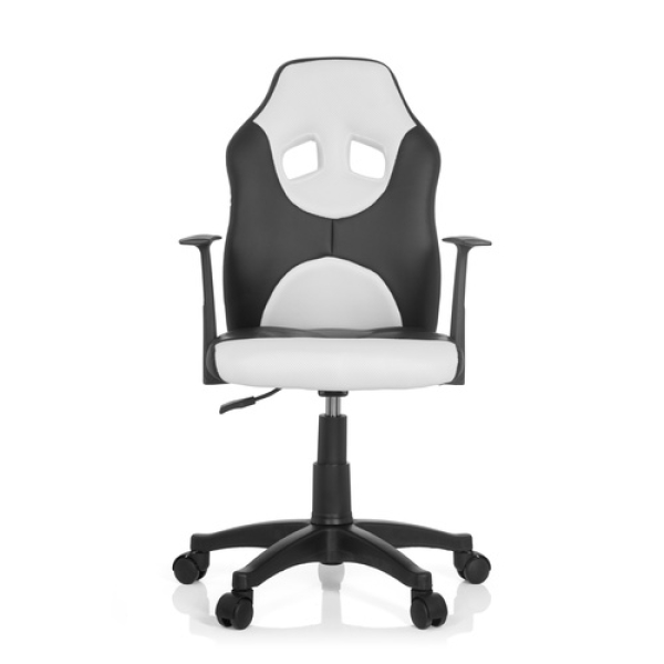 Kinder Bürostuhl / Drehstuhl KID SPEED schwarz/weiss