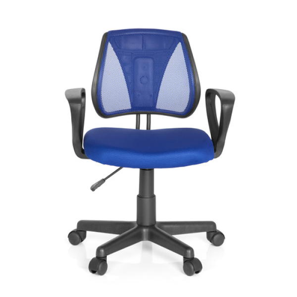 Kinderschreibtischstuhl / Kindersstuhl KID FUN Netzstoff blau