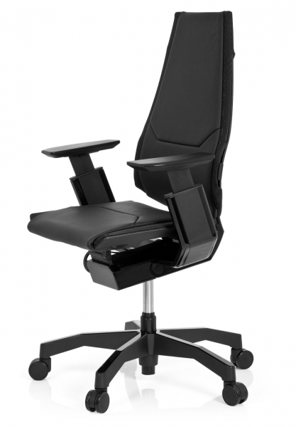 Bueroland PRIMO BLACK Drehstuhl Leder schwarz