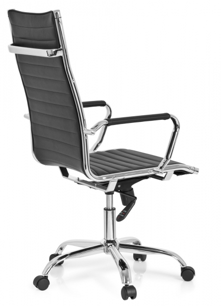 Bueroland PINA Chefsessel Kunstleder Rueckenlehnenhoehe:62cm Chrom/schwarz