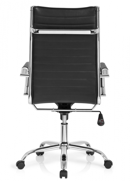 Bueroland PINA Chefsessel Kunstleder Rueckenlehnenhoehe:62cm Chrom/schwarz
