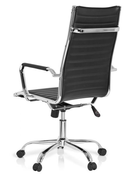 Bueroland PINA Chefsessel Kunstleder Rueckenlehnenhoehe:62cm Chrom/schwarz