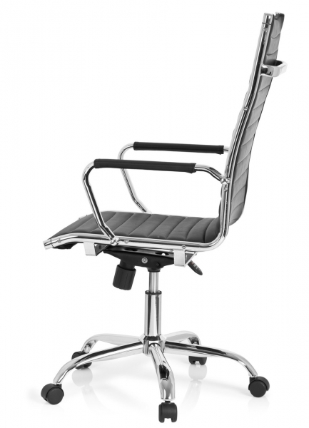 Bueroland PINA Chefsessel Kunstleder Rueckenlehnenhoehe:62cm Chrom/schwarz
