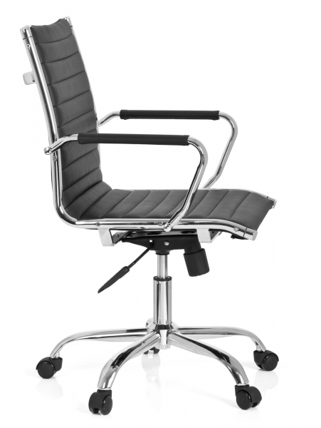 Bueroland PINA Chefsessel Kunstleder Rueckenlehnenhoehe:47cm Chrom/schwarz