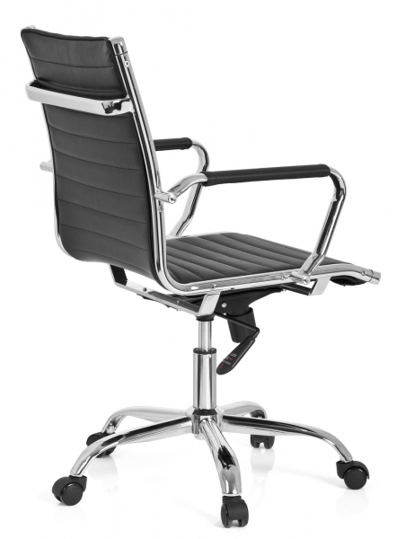 Bueroland PINA Chefsessel Kunstleder Rueckenlehnenhoehe:47cm Chrom/schwarz