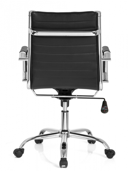 Bueroland PINA Chefsessel Kunstleder Rueckenlehnenhoehe:47cm Chrom/schwarz