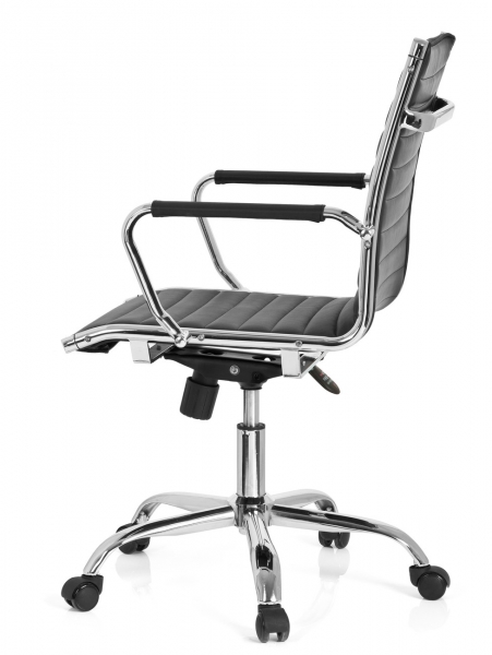 Bueroland PINA Chefsessel Kunstleder Rueckenlehnenhoehe:47cm Chrom/schwarz
