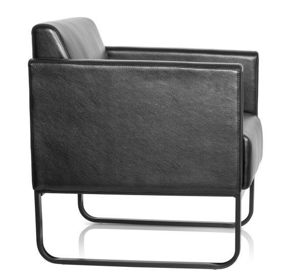 Bueroland BLUESKY Loungesofa Kunstleder/glatt schwarz einsitzig