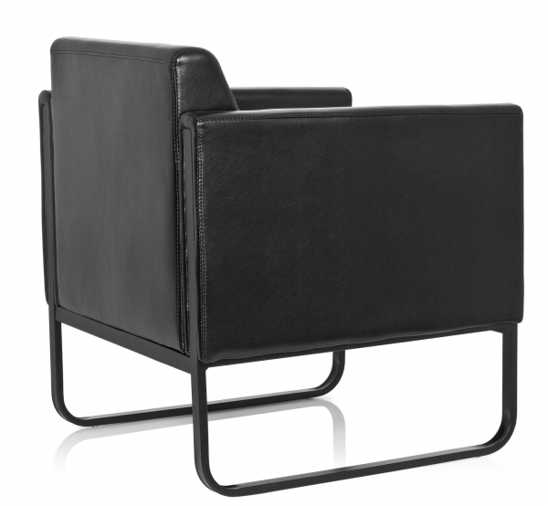 Bueroland BLUESKY Loungesofa Kunstleder/glatt schwarz einsitzig