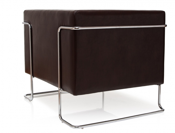 Bueroland HAMFAT Loungesofa Kunstleder braun 1-Sitzer