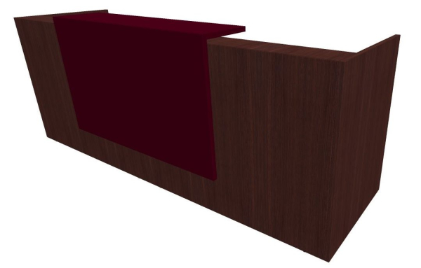 Quadrifoglio Z2 Empfangstheke C02 Wenge/purpurrot Gestell:weiss Quadrifoglio Z2 Empfangstheke C02 Wenge/purpurrot Gestell:weiss