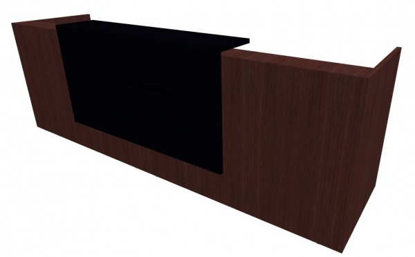 Quadrifoglio Z2 Empfangstheke C03 Wenge/schwarz Gestell:weiss Quadrifoglio Z2 Empfangstheke C03 Wenge/schwarz Gestell:weiss