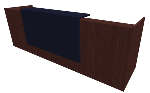 Quadrifoglio Z2 Empfangstheke C03 Wenge/saphirblau Gestell:silbern Quadrifoglio Z2 Empfangstheke C03 Wenge/saphirblau Gestell:silbern