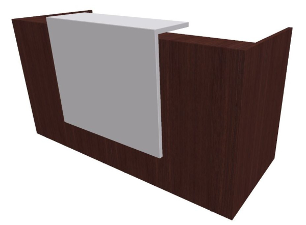 Quadrifoglio Z2 Empfangstheke C04 Wenge/telegrau Gestell:silbern Quadrifoglio Z2 Empfangstheke C04 Wenge/telegrau Gestell:silbern