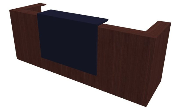 Quadrifoglio Z2 Empfangstheke C05 Wenge/saphirblau Gestell:silbern Quadrifoglio Z2 Empfangstheke C05 Wenge/saphirblau Gestell:silbern