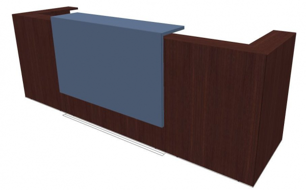 Quadrifoglio Z2 Empfangstheke C06 Wenge/taubenblau Gestell:silbern Quadrifoglio Z2 Empfangstheke C06 Wenge/taubenblau Gestell:silbern