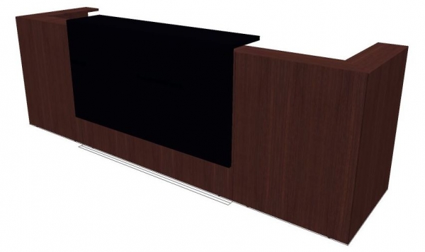 Quadrifoglio Z2 Empfangstheke C07 Wenge/schwarz Gestell:silbern Quadrifoglio Z2 Empfangstheke C07 Wenge/schwarz Gestell:silbern