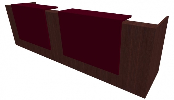 Quadrifoglio Z2 Empfangstheke C10 Wenge/purpurrot Gestell:silbern Quadrifoglio Z2 Empfangstheke C10 Wenge/purpurrot Gestell:silbern