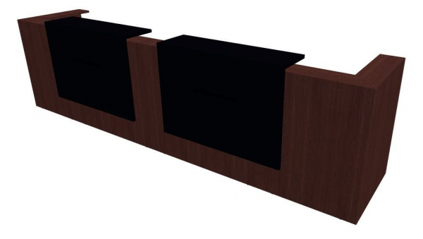 Quadrifoglio Z2 Empfangstheke C20 Wenge/schwarz Gestell:silbern Quadrifoglio Z2 Empfangstheke C20 Wenge/schwarz Gestell:silbern