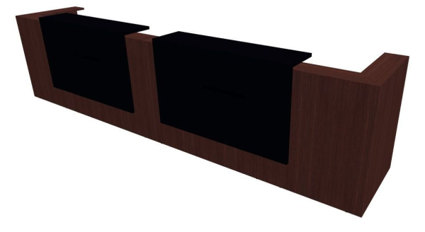 Quadrifoglio Z2 Empfangstheke C21 Wenge/schwarz Gestell:silbern Quadrifoglio Z2 Empfangstheke C21 Wenge/schwarz Gestell:silbern