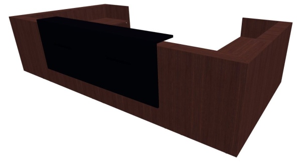 Quadrifoglio Z2 Empfangstheke C30 Wenge/schwarz Gestell:silbern Quadrifoglio Z2 Empfangstheke C30 Wenge/schwarz Gestell:silbern