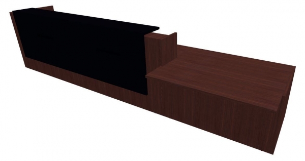 Quadrifoglio Z2 Empfangstheke C46 Wenge/schwarz Gestell:silbern Quadrifoglio Z2 Empfangstheke C46 Wenge/schwarz Gestell:silbern